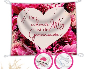 Hochzeitsherz zum Ausschneiden, Herz zum Ausschneiden Hochzeit, Standesamt Überraschung ,Bettlaken Hochzeit ausschneiden