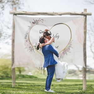 Hochzeitsherz zum Ausschneiden, Herz zum Ausschneiden Hochzeit, Standesamt Überraschung ,Bettlaken Hochzeit ausschneiden Bild 6