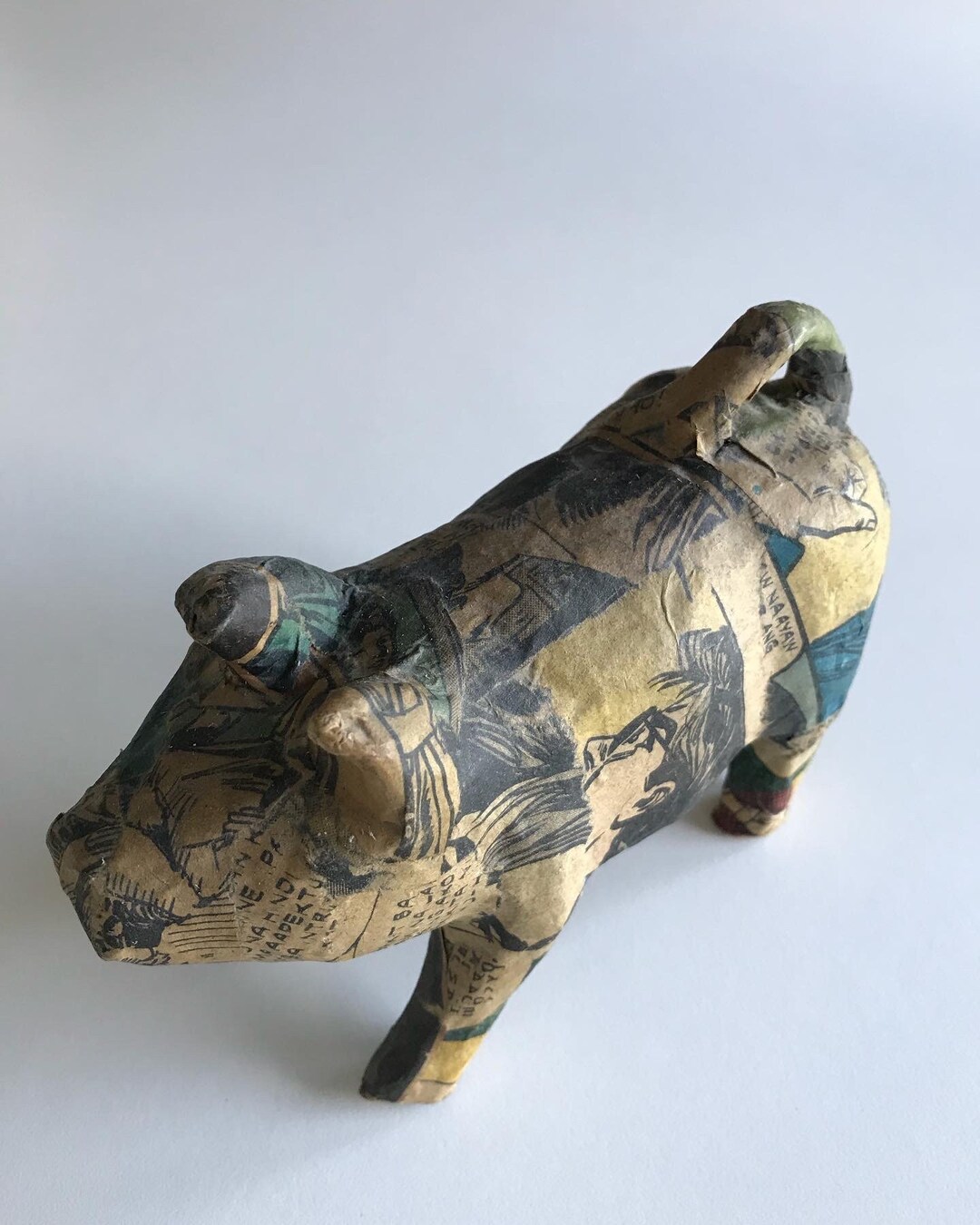 Vintage Asian Filipino Philippino Papier Mache Comic Covered Etsy