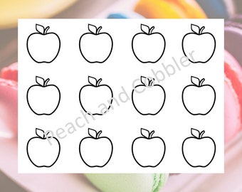 Apple teacher appreciation macaron template printable digital download