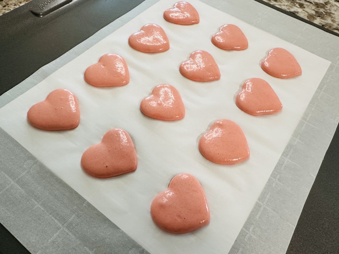 Heart Macaron Template Printable Digital Download Etsy