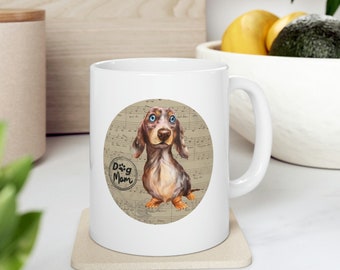 Dog Mom Musical Ceramic Mug 11oz