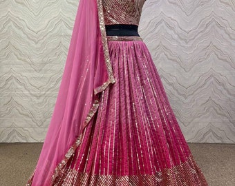 Hot pink lenghas Ready to wear Designer Lehenga Choli For Women Indian Wedding Wear Choli Ready To Wear Bridesmaids CholiBollywoodtrendy