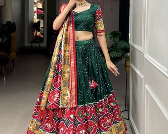 Grüne Lehenga Choli für Frauen, indische Hochzeitskleidung, Brautpartykleidung, Lehenga Choli für Frauen, Brautjungfern, Lehengas, maßgeschneiderte indische Outfits