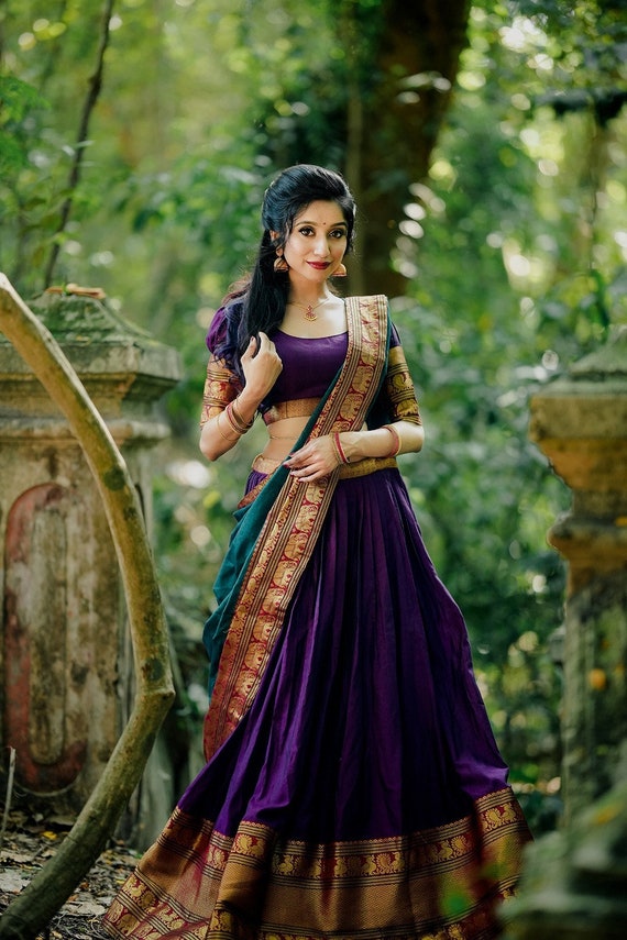 Best purple designer lehenga choli for Book Looks  Latest bridal lehenga,  Wedding lehenga designs, Half saree lehenga