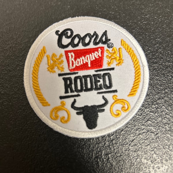 Coors lite rodeo circle embroidered patch