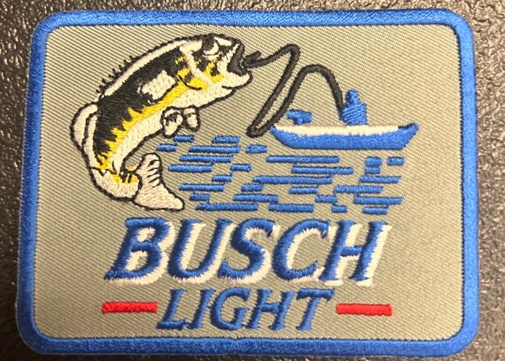 busch light fish embroidered patch - image 1