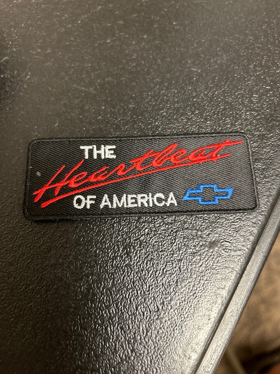 80s 90s USA製 chevrolet heart beat 刺繍 XXL The Heart Beat Of America Chevy Patch Vintage NOS Original