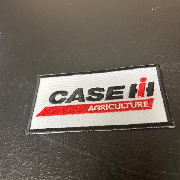 Case IH rectangle embroidered patch