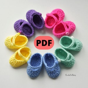 Crochet shoes for doll - sole length is 4 cm (1.6”)