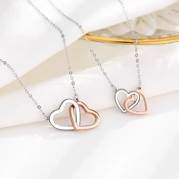 アクセサリー LOHME Heart Double Chain Necklace Heart Double Chain Necklace (GDMIX/SVMIX) - LOHME ONLINE STORE