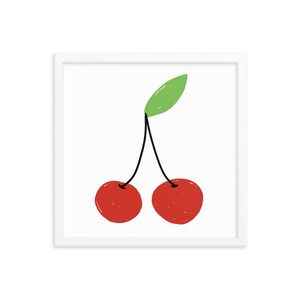 Cherry Chic - Medium Framed Art Print (Multiple Frame Color and Size Options)
