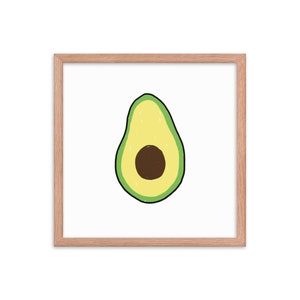 Avocado Awesome - Medium Framed Art Print (Multiple Frame Color and Size Options)