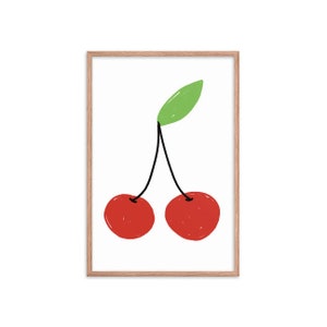 Cherry Chic - Large Framed Art Print (Multiple Frame Color Options)