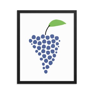 Grape the Great - Medium Framed Art Print (Multiple Frame Color and Size Options)