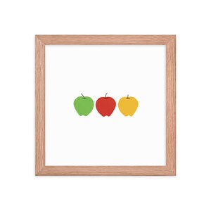 Apple Minis - Medium Framed Art Print (Multiple Frame Color and Size Options)