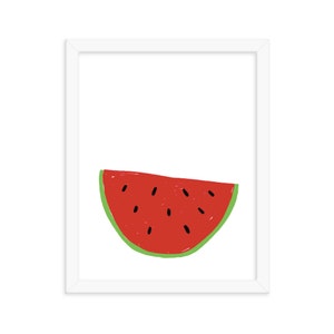 Watermelon Wonderful - Small Framed Art Print (Multiple Frame Color and Size Options)