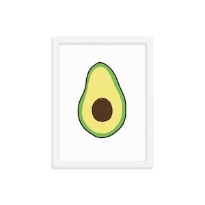 Avocado Awesome - Small Framed Art Print (Multiple Frame Color and Size Options)