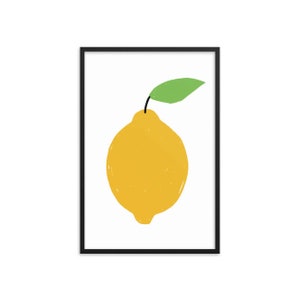 Lemon Lively - Large Framed Art Print (Multiple Frame Color Options)