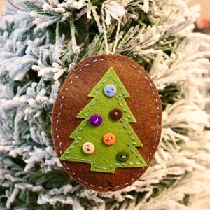 Décoration d&#39;arbre de Noël en feutre