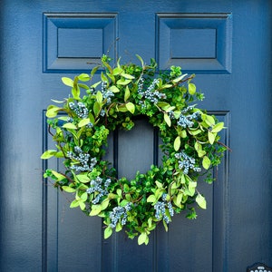 Year Round Boxwood Wreath, All Season Wreaths, Charming, Airy, Farmhouse, Country, Cottage, Housewarming, Celebration