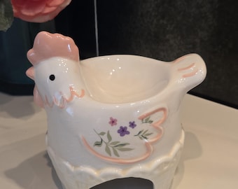 Quemador de aceite y calentador de cera con forma de gallina
