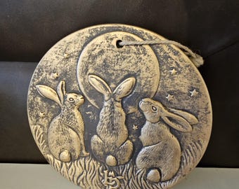 Placa de terracota de bronce Moon Shadows