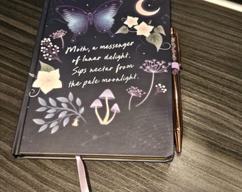 Diario Midnight Moth con bolígrafo amatista