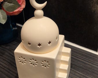 Quemador multiusos con forma de mezquita