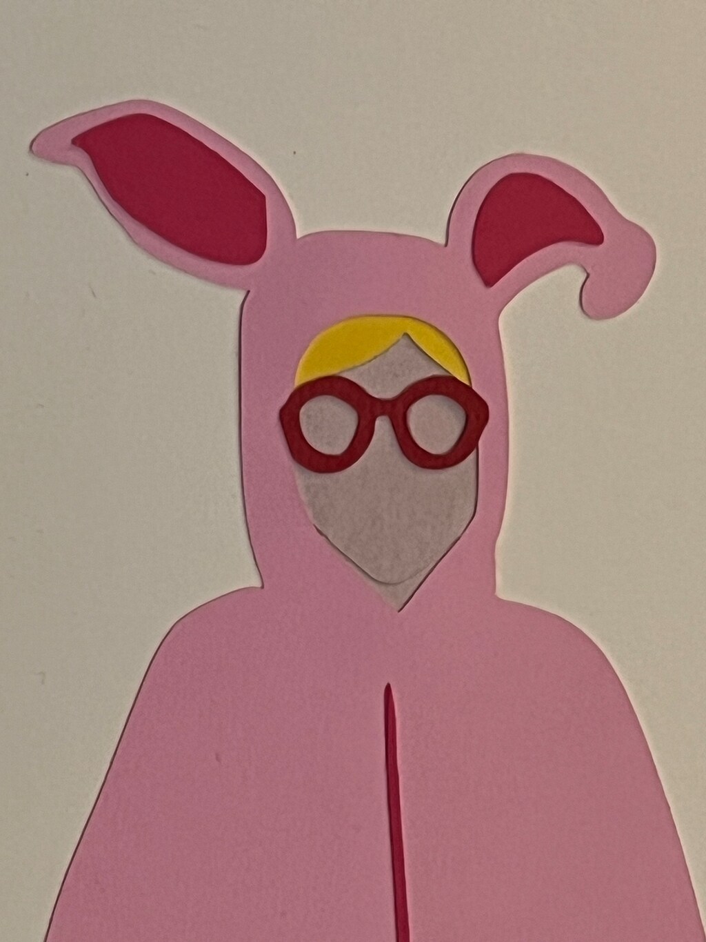 INTIMO Pigiama Integrale 'A Christmas Story' - Costume Da Coniglio Rosa Di Ralphie - Microfelpa Morbida - Con Cappuccio E Orecchie 3D - Taglia L/XL