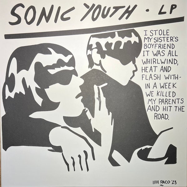 Sonic Youth - Pochette d'album minimaliste Goo