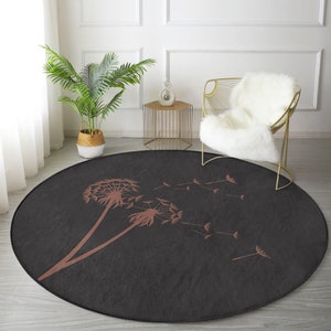 Bamboo Mat Flowers in the Wind Design in Black. Custom Bamboo Carpet With  Leaves Pattern. Bamboo Runner, Area Rug. 