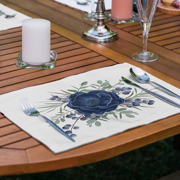 Blue and White Placemats Etsy