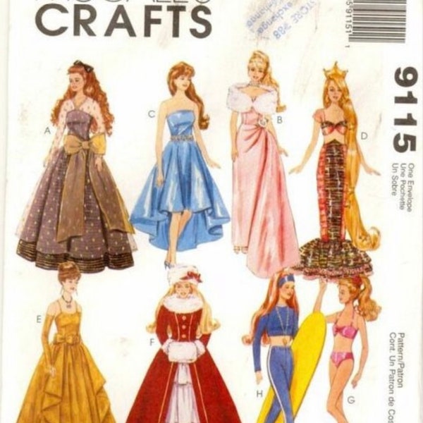 Vintage.Magazine pour couture chic vêtements pour poupée Barbie.Patrons avec  tutoriels français ,anglais format PDF