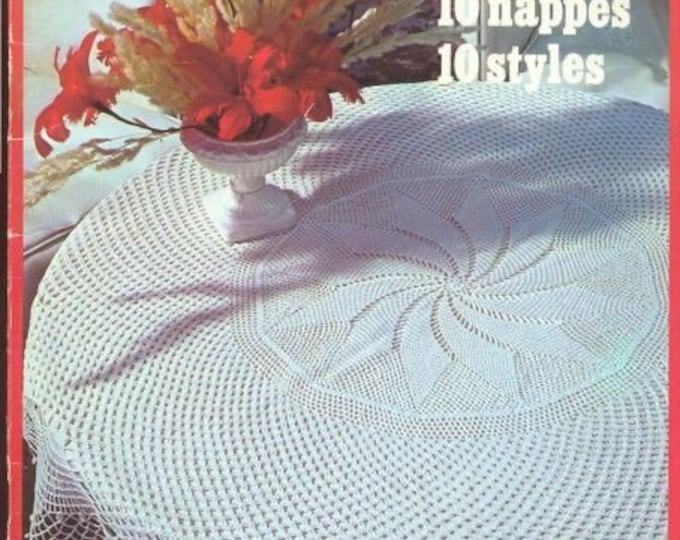 PDF Vintage.Magazine 1000 stitches PDF format.Crochet tablecloths and doily models, white cotton.Patterns with French tutorials PDF format