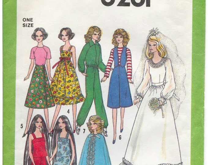 PDF Vintage magazine Simplicity PDF format.Sewing clothing patterns for Barbie doll.Pattern with tutorials in English PDF format