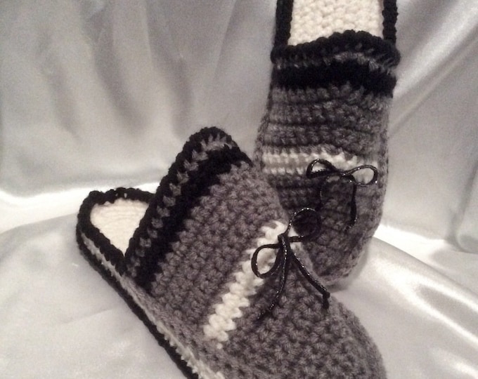 Clog slippers with non-slip soles, handmade crochet for women, girls