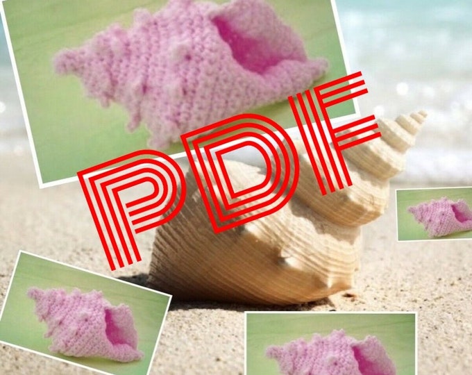 Modèle petite coquillage roses au crochet.Pattern avec tutoriels anglais format PDF