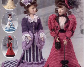 PDF Revista Vintage formato PDF Patrones para muñeca Barbie princesa, crochet, patrones con tutoriales en inglés.