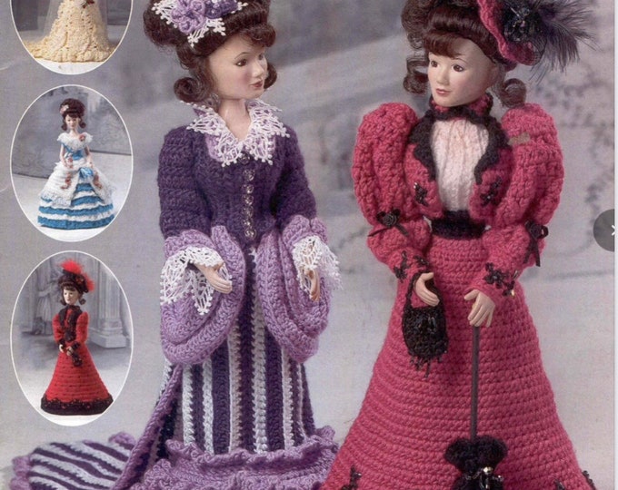 PDF Vintage magazine PDF format. Patterns for Barbie princess doll, crochet, patterns with English tutorials