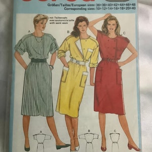 Annata. Negozio vintage anni '80 - Confezione Burda, 3 cartamodelli da cucito, cartamodelli, tutorial per donna francese, inglese