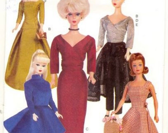 PDF Vintage magazine Vogue format PDF.Modèles robes couture pour poupée Barbie.Pattern avec tutoriels en anglais,français format PDF