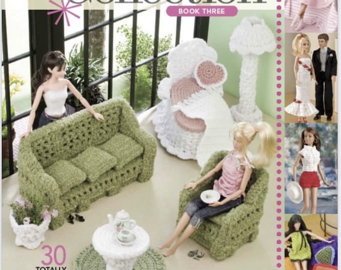 Vintage PDF. Magazine PDF format. Lots of clothes and furniture patterns for Barbie doll Patterns with English tutorials PDF format