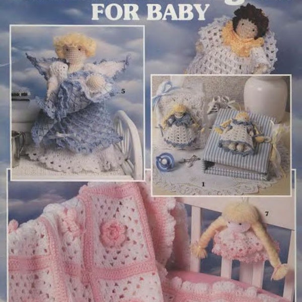 Vintage magazine Guardian Angel for baby en format PDF.Amigurumis,couvertures,accessoires,crochet pour bébé,patterns avec  tutoriels anglais