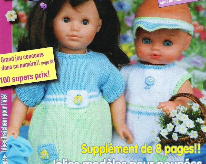 Vintage PDF.Andrea magazine in PDF format.Knitting clothing models, doll sewing.Patterns with French tutorials in PDF format