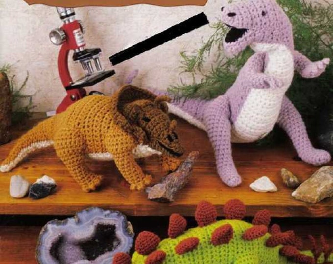 PDF Magazine vintage en format Pdf.Modèles Amigurumis dinosaurs au crochet.Patterns avec tutoriels anglais format Pdf