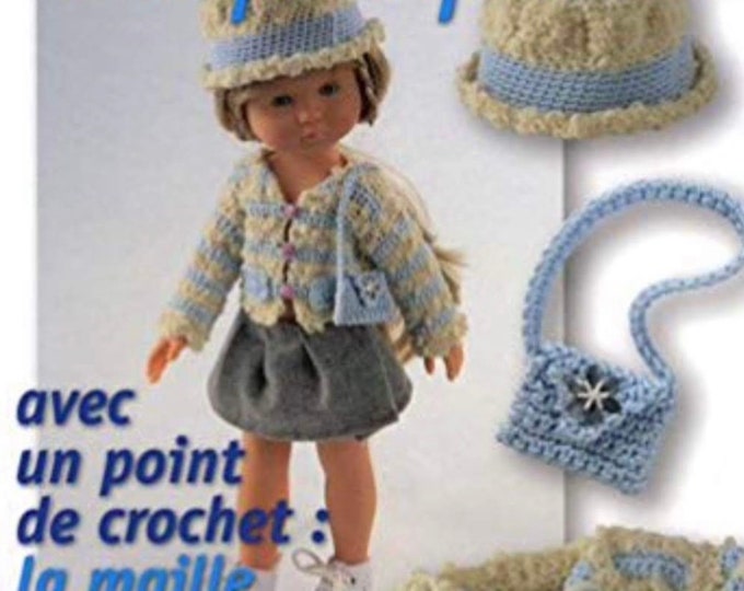 PDF Vintage.Magazine I dress my doll in PDF format.Crochet clothing patterns for dolls.Patterns with French tutorials in PDF format