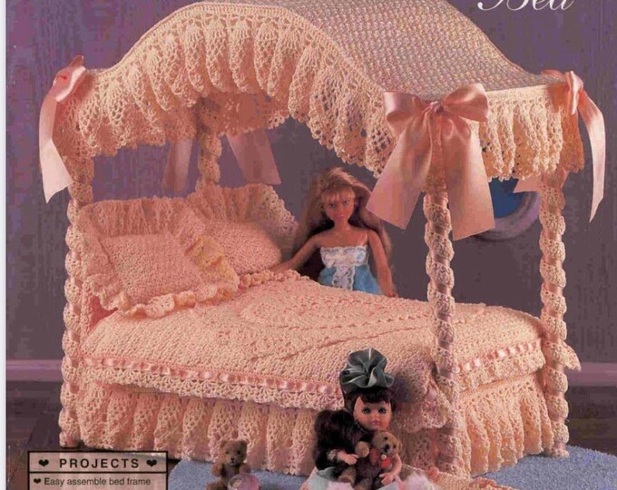 PDF Vintage magazine format PDF.Modèle meubles pour Barbie au crochet ,patterns avec  tutoriels anglais