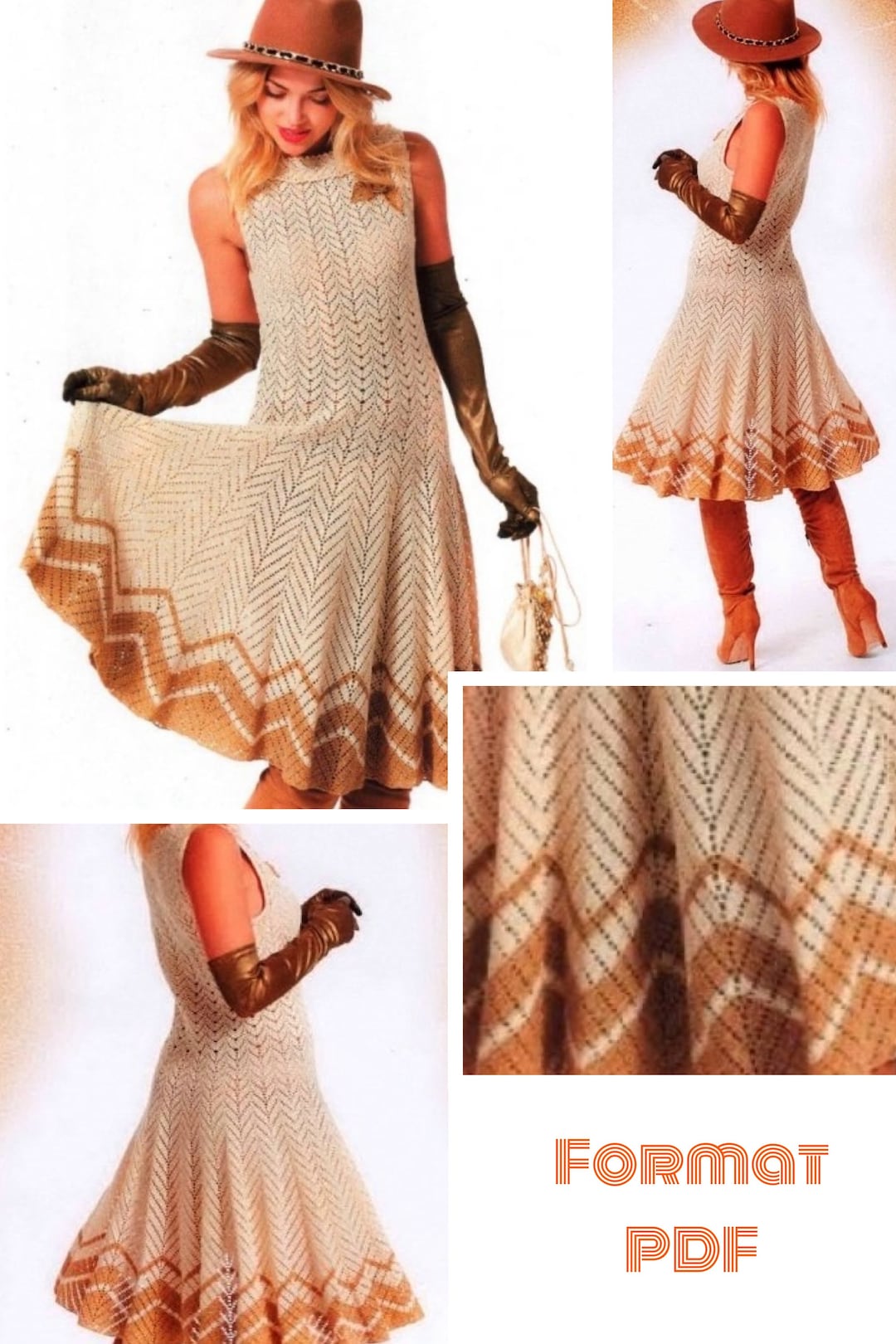 Modèle robe dentelles au crochet Schemas et diagrammes internationaux ...