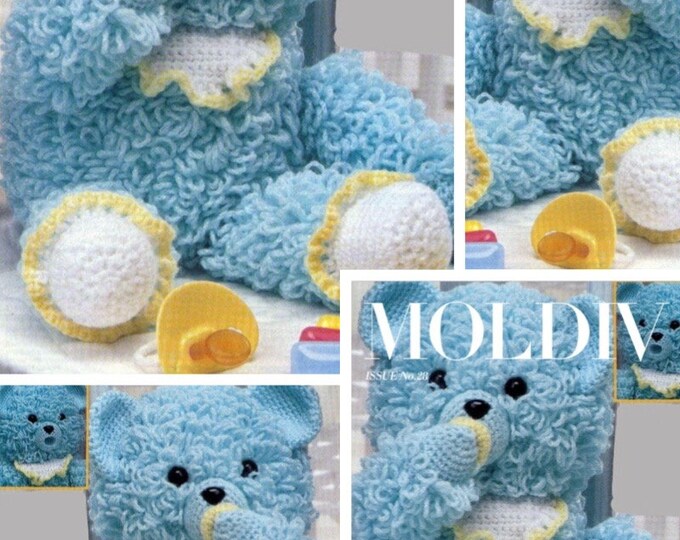 Modèle petite ourson bébé au crochet.Pattern avec tutoriels en anglais format PDF